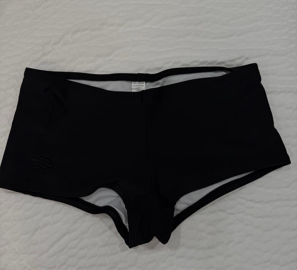 Hapari Boyshort Swim Bottoms Modest Black Low Rise Women’s Small Swimwear